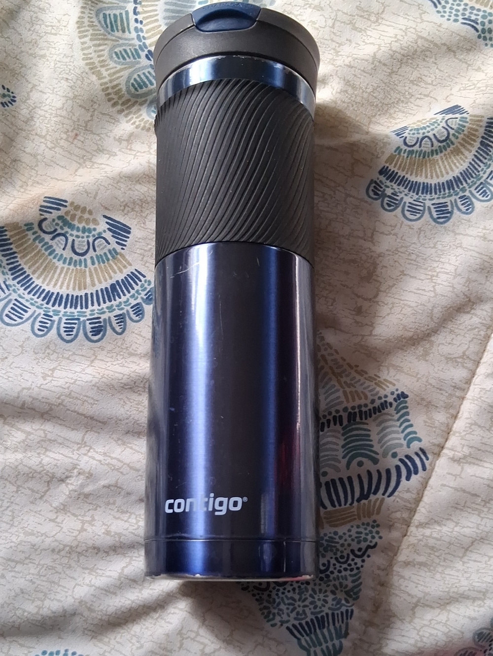 Contigo Metallic Navy and Black Travel Tumbler